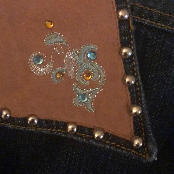 Vtg Gordon James Western Embroidered Jean … - Picture 11 of 13